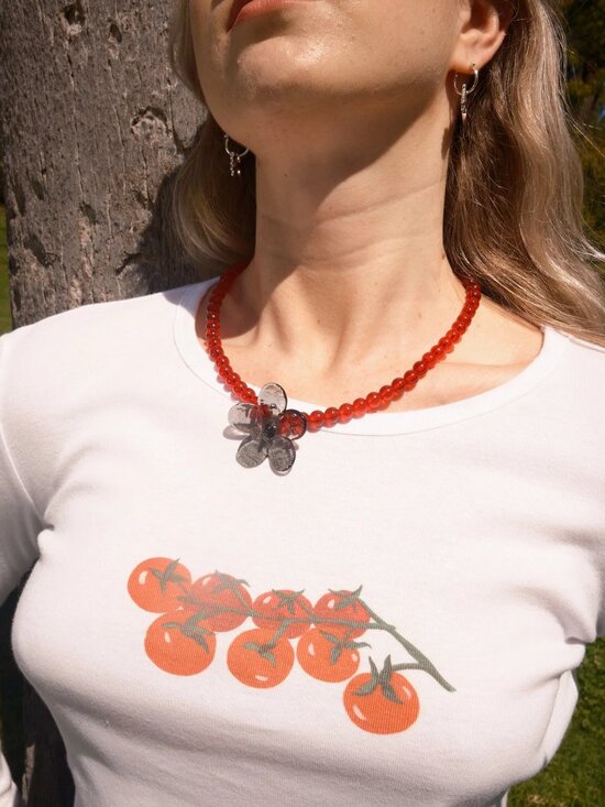 Lisa Says Gah Tops - Cotton tomato tee by Lisa Says Gah - 2XL